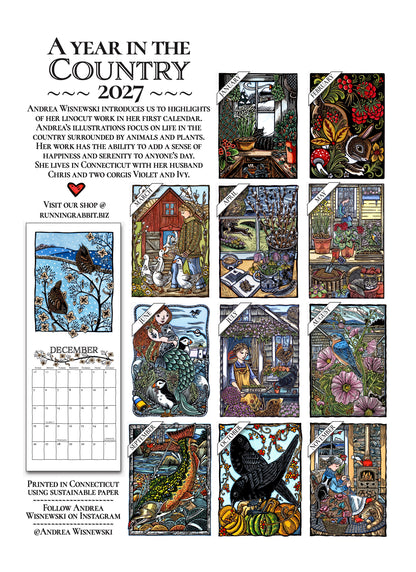 A Year in the Country Calendar
